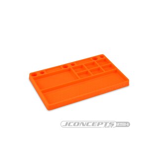 Jconcepts parts tray, rubber material - orange