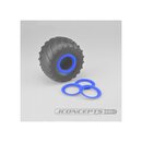 Jconcepts Tribute wheel beadlocks - blue - glue-on set,...