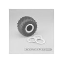 Jconcepts Tribute wheel beadlocks - white - glue-on set,...