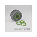 Jconcepts Tribute wheel beadlocks - green - glue-on set,...