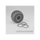 Jconcepts Tribute wheel beadlocks - silver - glue-on set,...