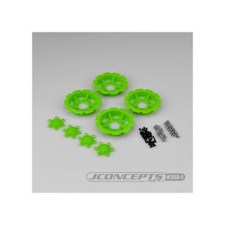 Jconcepts Tracker wheel discs - green (fits - #3379 Dragon wheels)