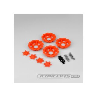 Jconcepts Tracker wheel discs - orange (fits - #3379 Dragon wheels)