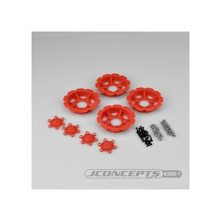 Jconcepts Tracker wheel discs - red (fits - #3379 Dragon wheels)