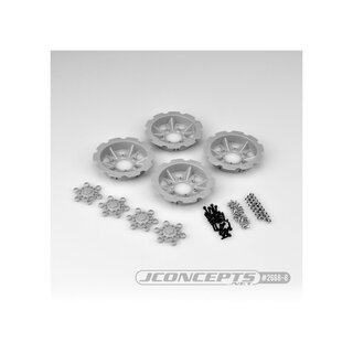 Jconcepts Tracker wheel discs - silver (fits - #3379 Dragon wheels)