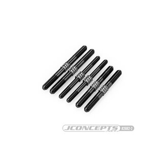 JConcepts - D819 | E819 Fin Titanium turnbuckle kit, stealth black - 6pc.