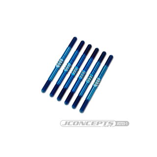 JConcepts XRAY XB2 2024 3.5 x 55mm Fin Titanium turnbuckle set, 6pc. ? burnt blue