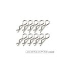 JConcepts compact / angled body clips, silver, 10pc