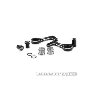 JConcepts RC10T aluminum steering bellcranks, black (Fits ? Team Associated RC10T)