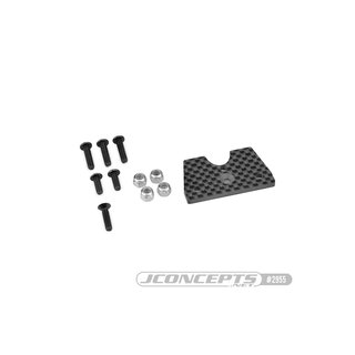 JConcepts F2 truggy body mount adaptor, carbon fiber - Tekno NT48 2.0