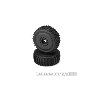 Jconcepts Magma - yellow compound, pre-mounted on black #3395 wheels (12 & 17mm adaptors included)