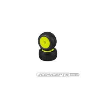 Jconcepts Sprinter - green compound - pre-mounted, yellow wheels (Fits - Losi Mini-T 2.0)
