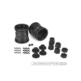 Jconcepts Midwest 2.2 MT 12mm hex wheel w/ adaptors - (black) - 2pc.