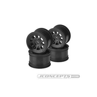 JConcepts 9 shot - B7 | B6.4 | B74.2| YZ2 | YZ4 | XB2 | XB4 | LD3 | L1R, 2.2 rear wheel (black) - 4pc