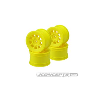 JConcepts 9 shot - B7 | B6.4 | B74.2| YZ2 | YZ4 | XB2 | XB4 | LD3 | L1R, 2.2 rear wheel (yellow) - 4pc