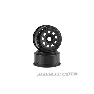 JConcepts 9-shot 17mm hex SCT tire wheel - black, 2pc.