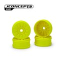 JConcepts Pioneer 1:8th buggy wheel, 83mm - yellow, 4pc