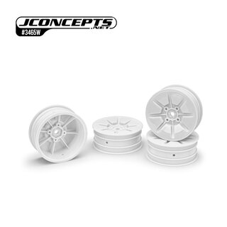 JConcepts Pioneer RC10B7 2.2 2wd buggy front wheel (white) - 4pc (Industry standard fit)