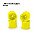 JConcepts Pioneer - RC10T 2.2 wide front wheel, yellow - 4pc