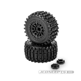 JConcepts Magma - platinum compound (pre-mounted on #3456 Shuttle wheel for Traxxas Rustler / Rustler 4x4)