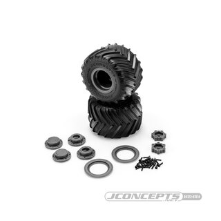 JConcepts Renegades - blue compound (pre-mounted on #3455G Mini Tribute wheel for Losi Mini LMT)