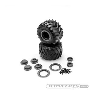 JConcepts Racer - blue compound (pre-mounted on #3455G Mini Tribute wheel for Losi Mini LMT)