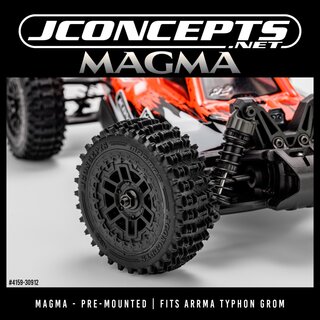 JConcepts Magma - yellow compound, pre-mounted on #3472 wheel (Fits - Arrma Typhon Grom)