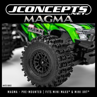 JConcepts Magma - yellow compound, pre-mounted on #3475B (Fits - Traxxas Mini-Maxx | Mini XRT)