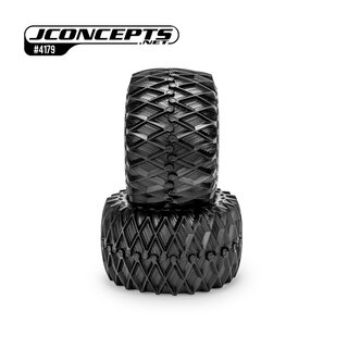 JConcepts Big Cheese - Monster Truck tire - blue compound (Fits - #3377 2.6 x 3.6 MT wheel)