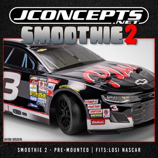 JConcepts Smoothie 2 - G3, soft clay, pre-mounted on #3480, 2pc (Fits - Losi NASCAR)