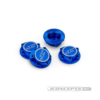 JConcepts 17mm Punisher clutch wheel nut, 4pc - blue