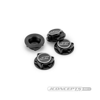 JConcepts 17mm Punisher clutch wheel nut, 4pc - black