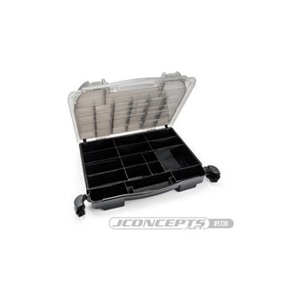 JConcepts tool box w/upper storage, black / smoke gray