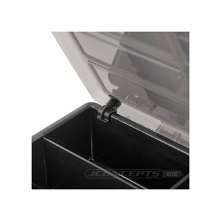 JConcepts tool box w/upper storage, black / smoke gray