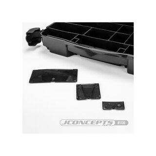 JConcepts tool box w/upper storage, black / smoke gray