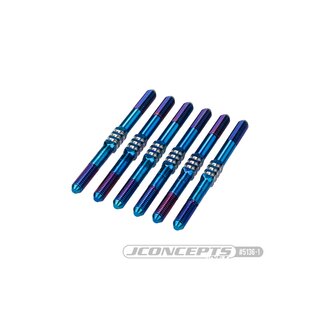 JConcepts RC10B7 3.5 x 48mm Fin Titanium turnbuckle, 6pc. - Burnt Blue