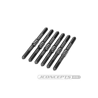 JConcepts RC10B7 3.5 x 48mm Fin Titanium turnbuckle, 6pc. - Stealth Black
