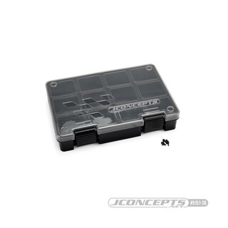 JConcepts hardware storage box, black / smoke gray