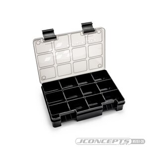JConcepts hardware storage box, black / smoke gray