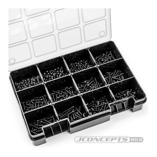 JConcepts hardware storage box, black / smoke gray