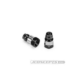 JConcepts RC10B7 Fin titanium rear stand-off, (stealth black) - 10mm