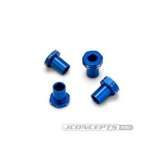 JConcepts RC10B7 Aluminum Caster Hat Bushings 1 and 2mm (Blue)