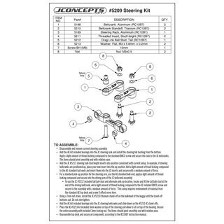 JConcepts RC10B7 | RC10B7D steering kit, blue