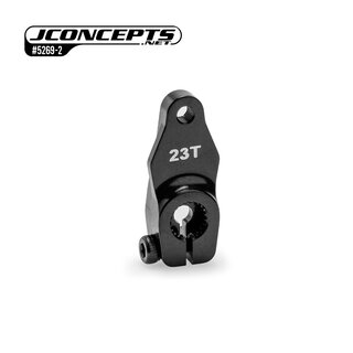JConcepts - 23T, 0 offset aluminum clamping servo horn, 16.5mm - black