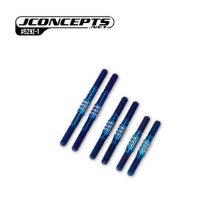 JConcepts - RC10 4wd Fin Titanium turnbuckle set, 6pc - Burnt Blue