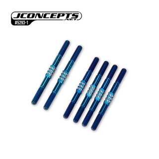 JConcepts - B84 Fin Titanium turnbuckle set, 6pc. - Burnt Blue