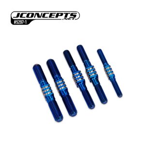 JConcepts - Sworkz S35-4 Evo Fin Titanium turnbuckle set, burnt blue - 5pc
