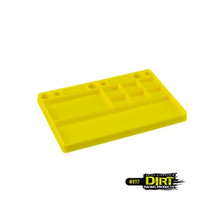 Jconcepts Dirt Racing Products - parts tray, rubber material - yellow