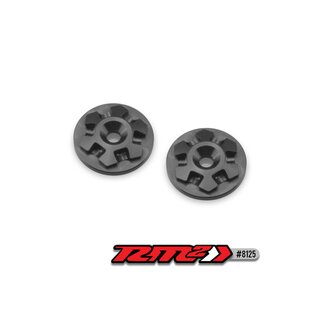 JConcepts RM2, Clover large flange 1/8th wing buttons - black - 2pc.