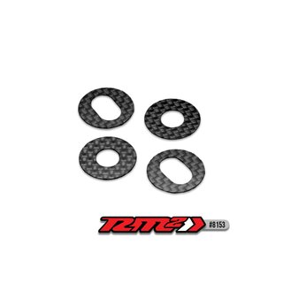 JConcepts RM2, 1/8th off-road carbon fiber body shell washer w/adhesive back, 4pc.